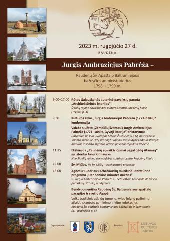 Jurgis Ambraziejus Pabrėža – Raudėnų Šv. Apaštalo Baltramiejaus bažnyčios administratorius 1798-1800 m.