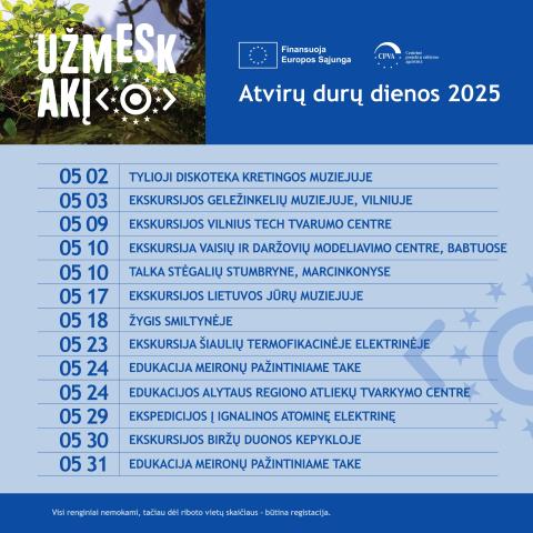 „Tylioji diskoteka“ Kretingos muziejaus žiemos sode atidarys atvirų durų dienų ciklą „Užmesk akį 2025“ „Tylioji diskoteka“ Kretingos muziejaus žiemos sode atidarys atvirų durų dienų ciklą „Užmesk akį 2025“