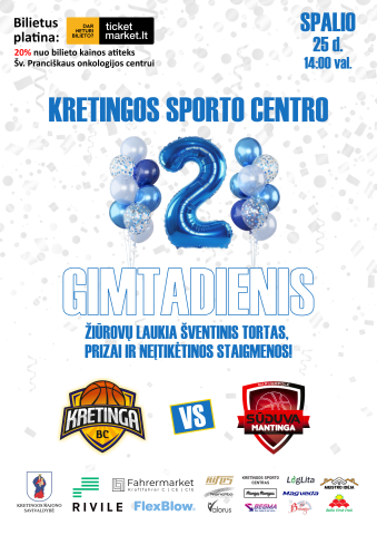 Kretingos sporto centras švenčia gimtadienį: adrenalinas ir kilni parama Šv. Pranciškaus onkologijos centrui Kretingos sporto centras švenčia gimtadienį: adrenalinas ir kilni parama Šv. Pranciškaus onkologijos centrui