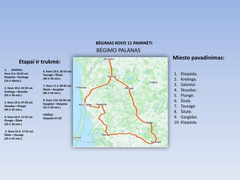 Kovo 10-ąją Kretingoje – estafetinis bėgimas Kovo 10-ąją Kretingoje – estafetinis bėgimas