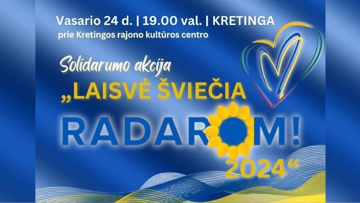 Akcija "Laisvė šviečia. RADAROM" Kretingoje