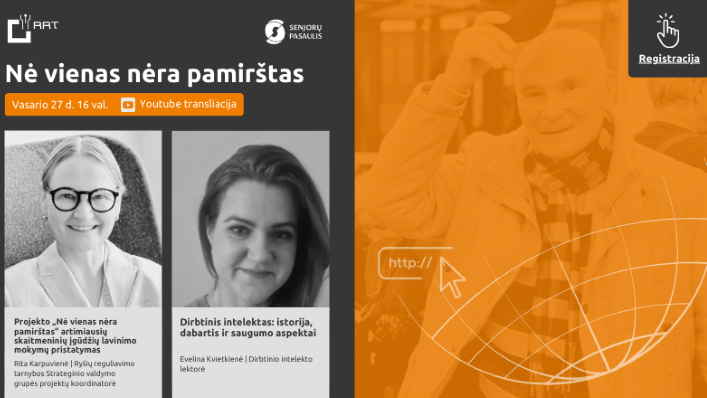 Projekto „Nė vienas nėra pamirštas“ nuotolinė paskaita