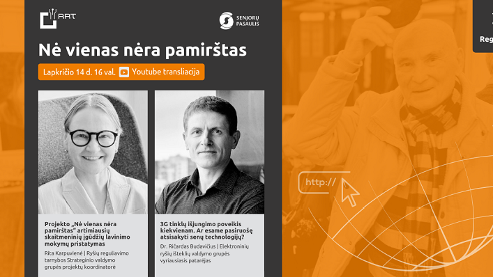 Projekto „Nė vienas nėra pamirštas“ nuotolinė paskaita