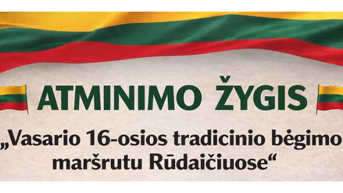 Atminimo žygis „Vasario 16-osios tradicinio bėgimo maršrutu Rūdaičiuose