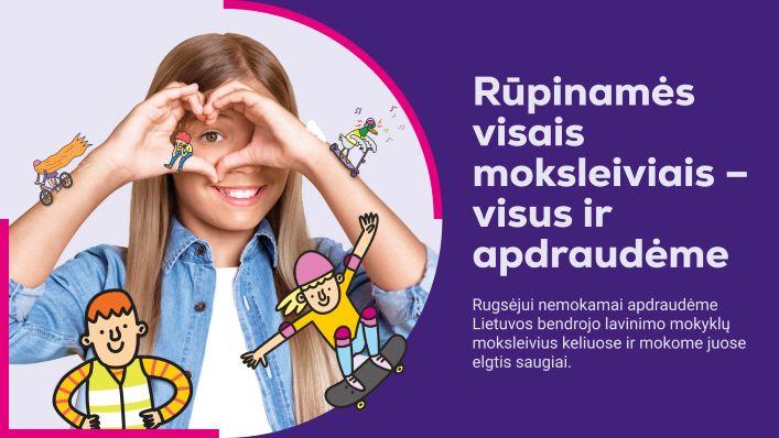 „Lietuvos draudimas“ rugsėjį vėl apdraus visus Kretingos rajono moksleivius, vyks saugaus elgesio kelyje pamokos 